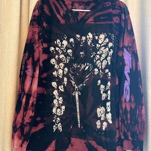 Post Malone 2019 Tour Long Sleeve Tie Dye Graphic Shirt Size Large Band Merch